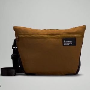 Lululemon Clean Lines Crossbody Bag in Burnt Camel/Black